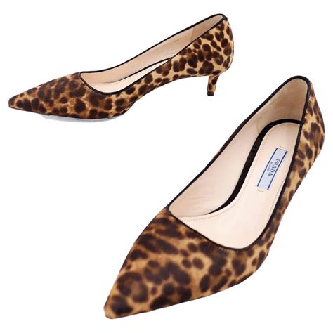 prada leopard kitten heel|prada suede ankle strap pumps.